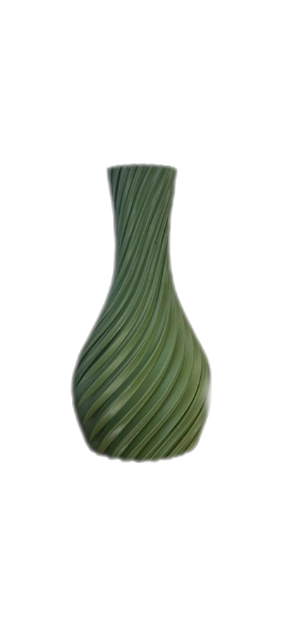 Vaso Torcido G Verde Musgo - Pegue e Dekore
