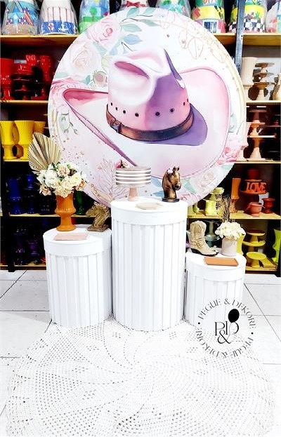 Cowboy Rosa Mod.4  Ripado - Pegue e Dekore
