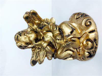 Anjo Sentado Dourado - Pegue e Dekore