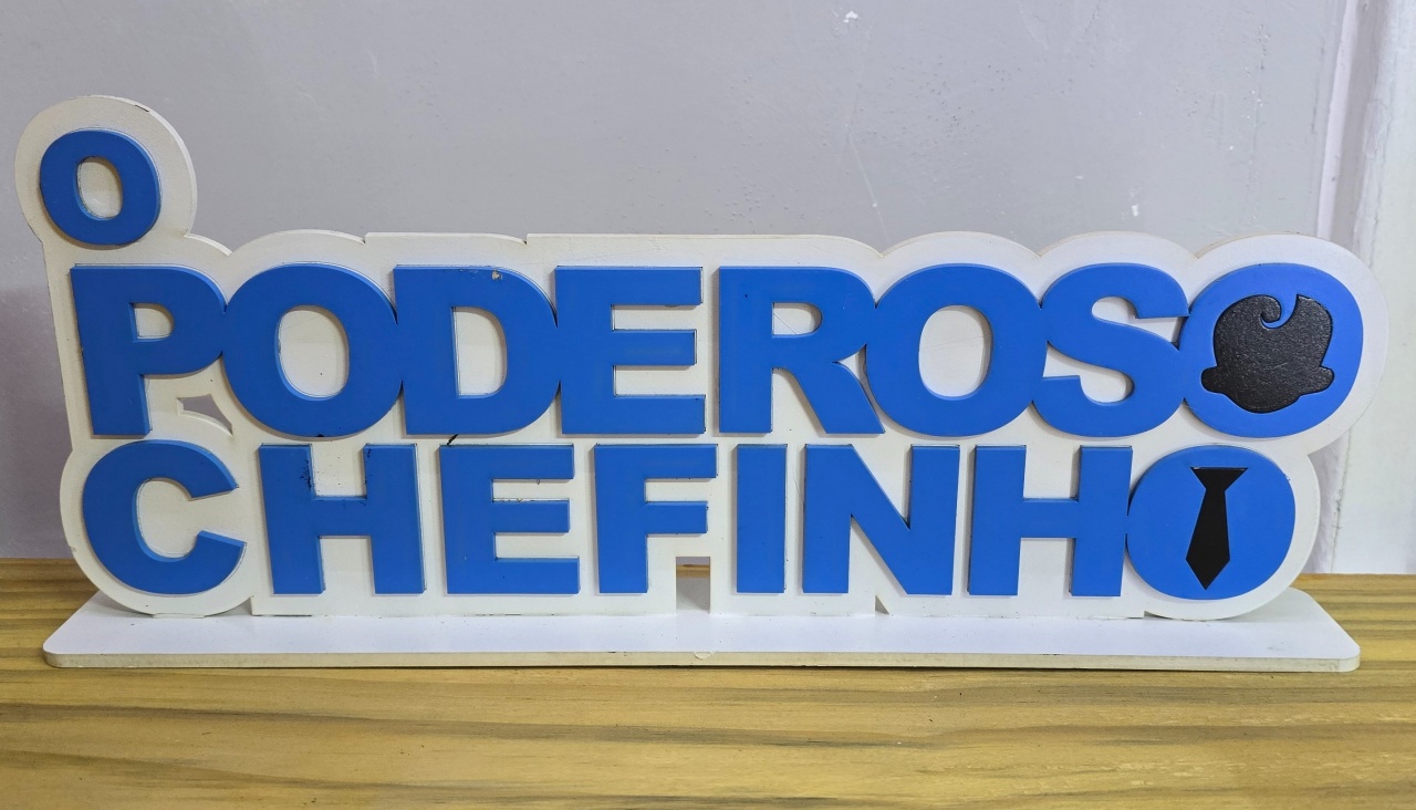 Display 3D Placa Poderoso Chefinho - Pegue e Dekore