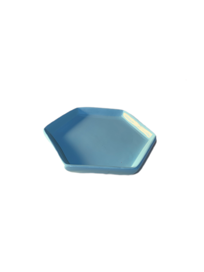 Travessa Sextavada Azul Bebê - Pegue e Dekore