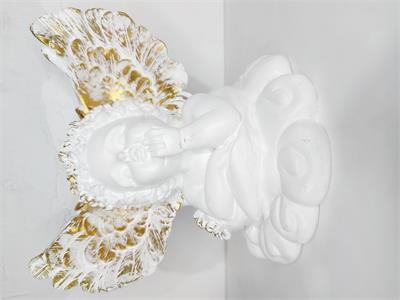Anjo Pensativo Branco - Pegue e Dekore