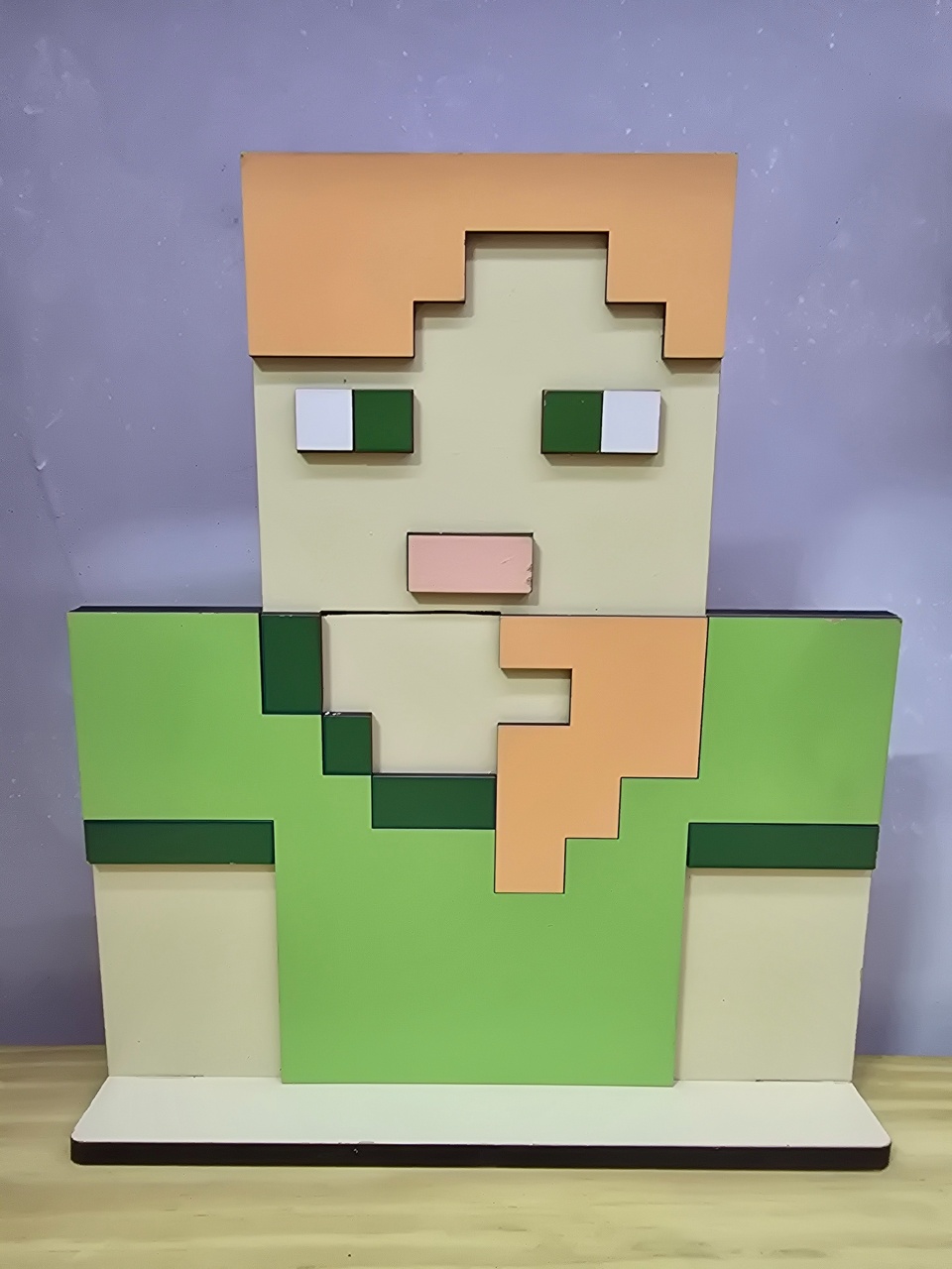 Display 3D Minecraft Verde - Pegue e Dekore
