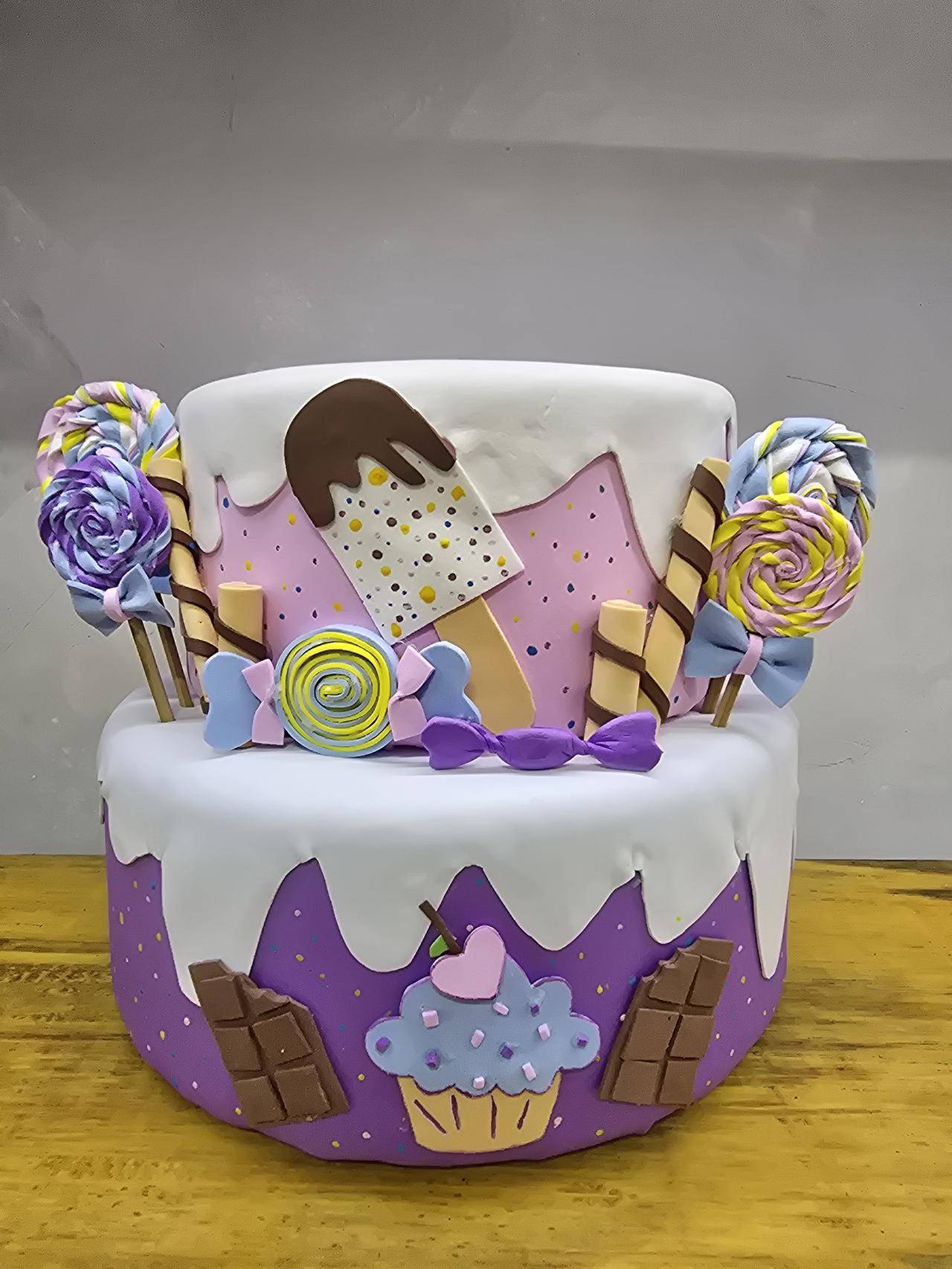Bolo Fake Confeitaria - Pegue e Dekore