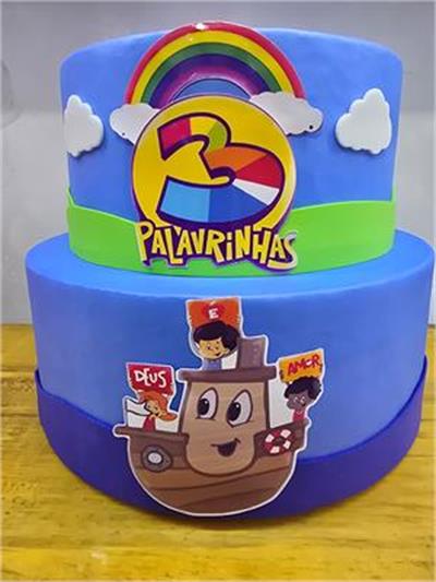 Bolo Fake 3 Palavrinha - Pegue e Dekore