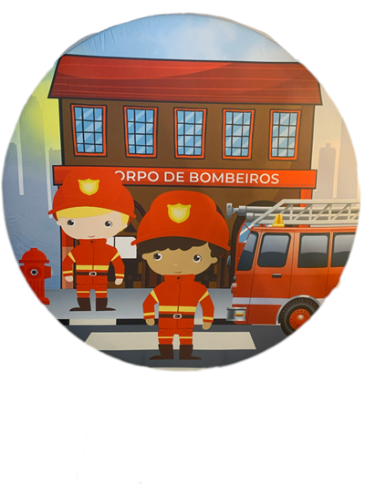 Painel Sublimado Bombeiro - Pegue e Dekore