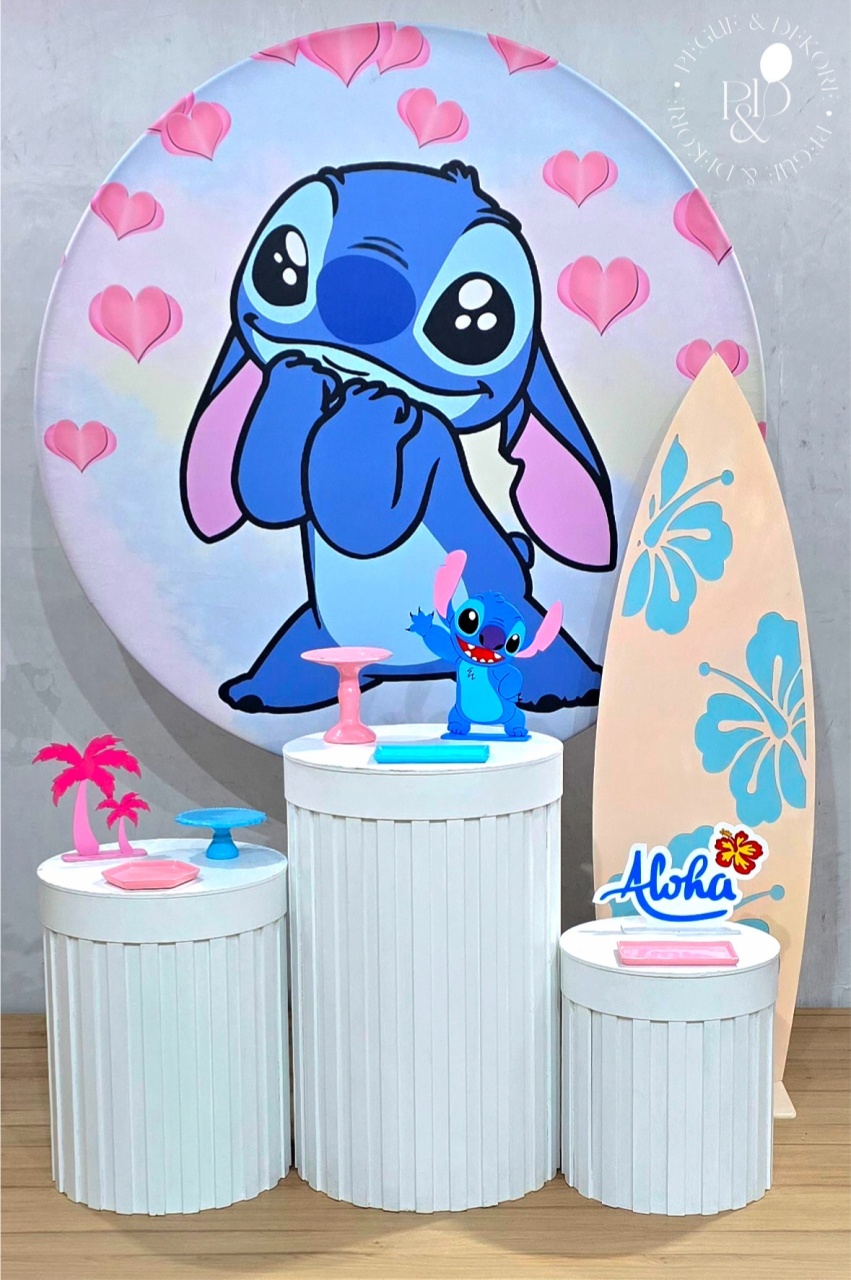 Kit Essencial Stitch (K8955) - Coleção: Praia & Diversão - Pegue e Dekore