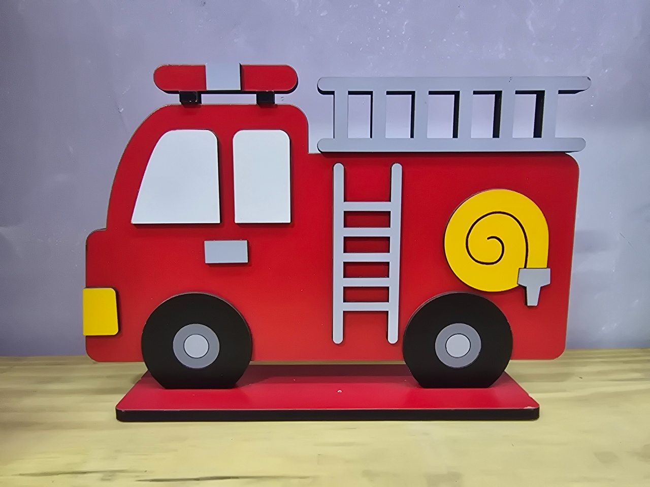Display 3D Carro Bombeiro - Pegue e Dekore