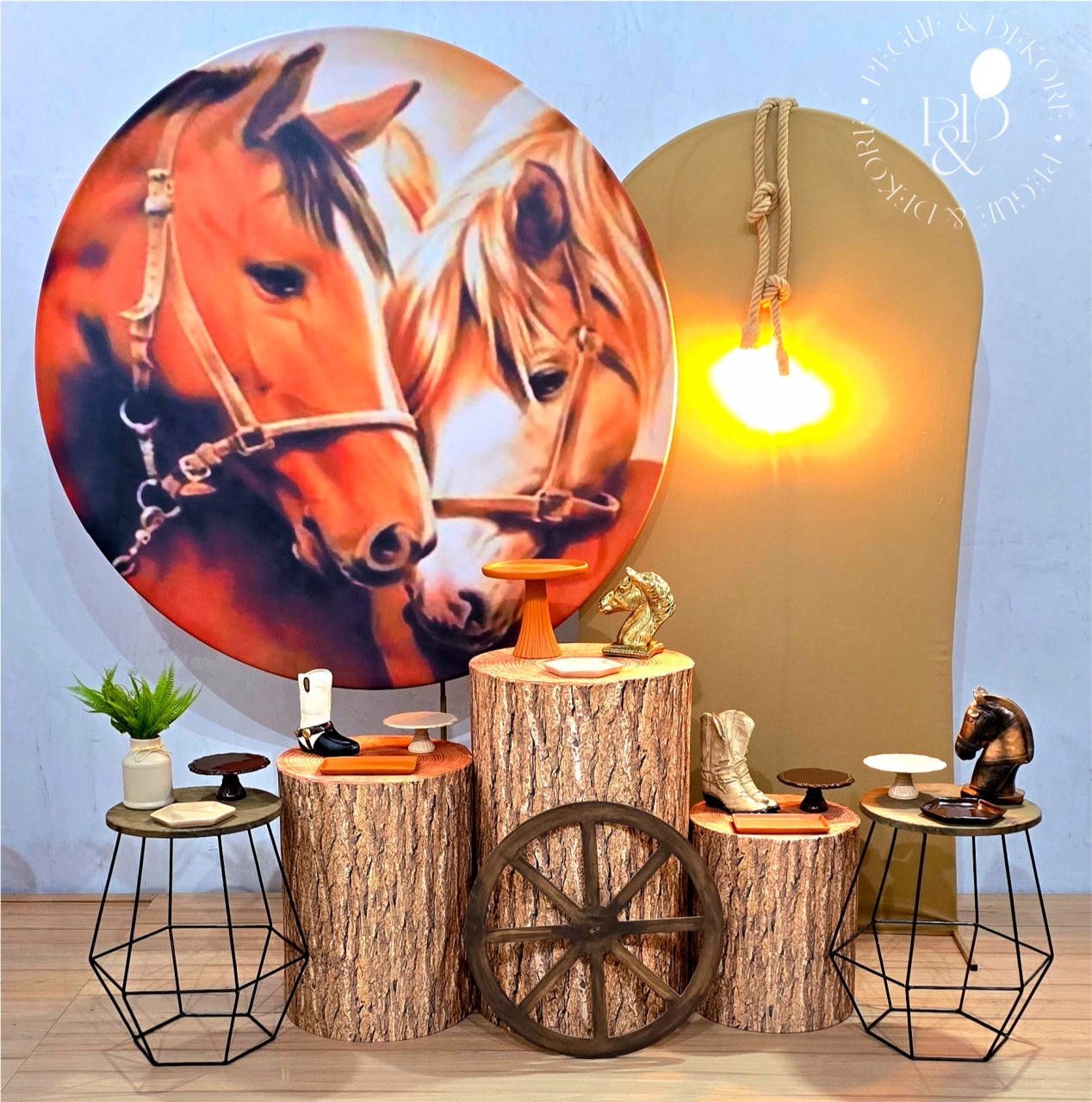 Kit Elegance Cavalos Cod:5 - Coleção:haras - Pegue e Dekore