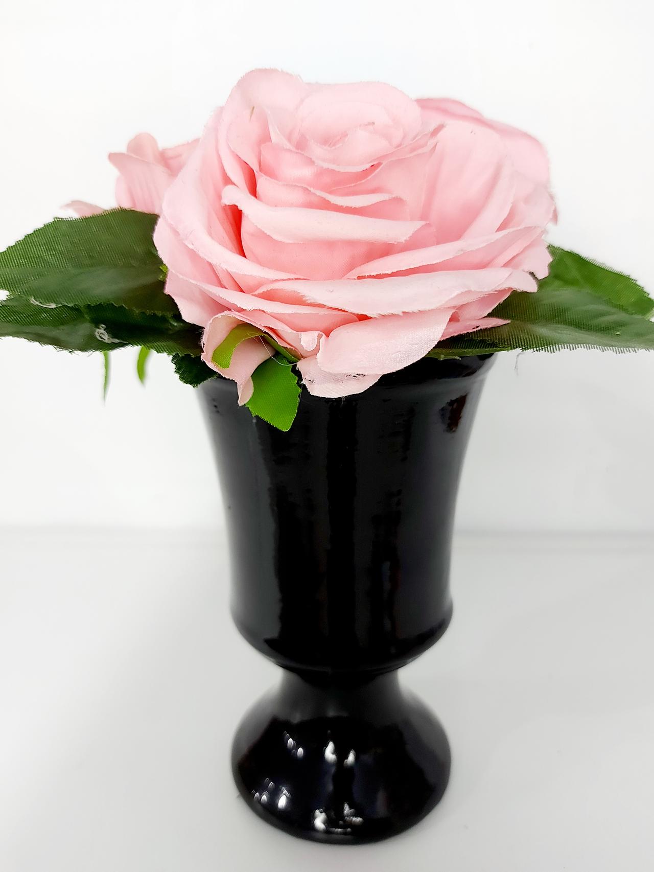 Vaso Dupla Liso  P Preto - Pegue e Dekore