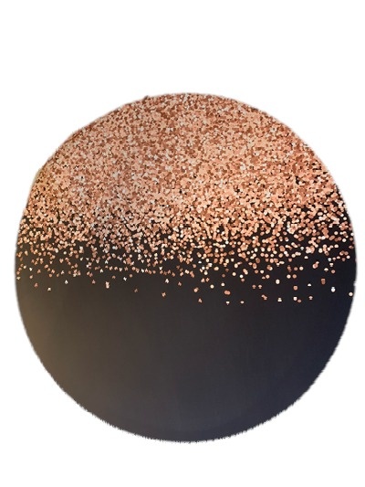 Painel Sublimado Preto Com Rose Glitter - Pegue e Dekore