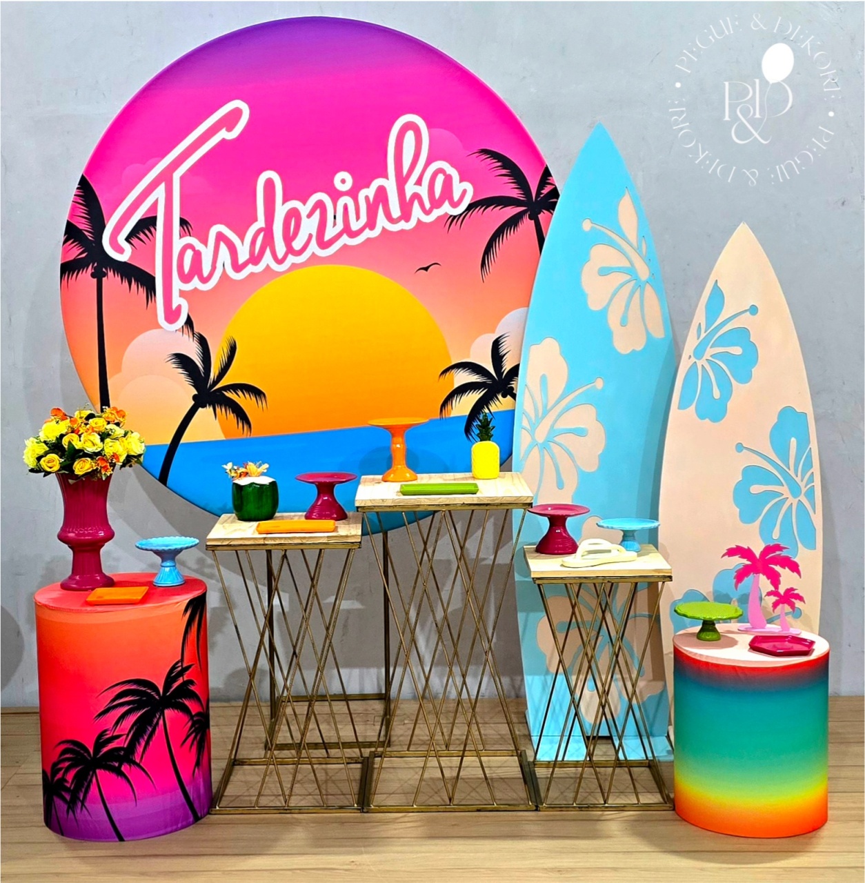 Kit Elegance Tardezinha Trançada/Prancha - Coleção: Praia & Diversão - Pegue e Dekore