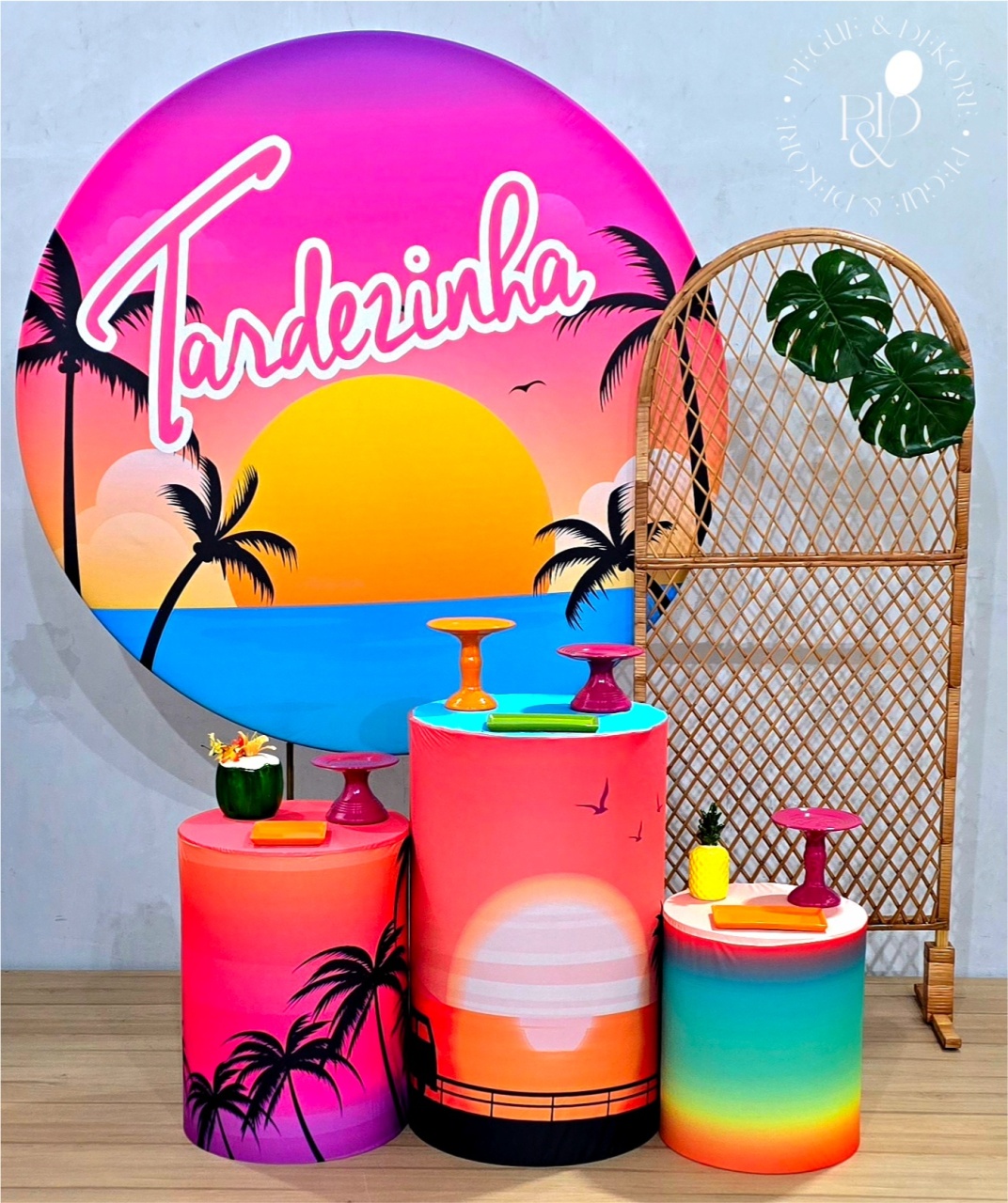 Kit Elegance Tardezinha/Vime - Coleção: Praia & Diversão - Pegue e Dekore