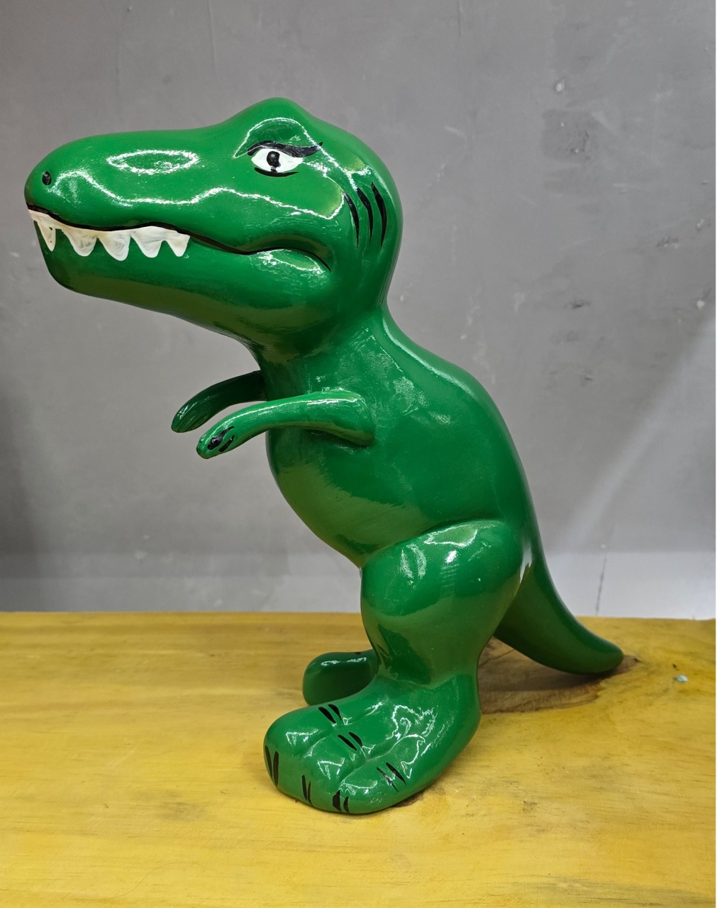 Dinossauro Tiranossauro Verde - Pegue e Dekore