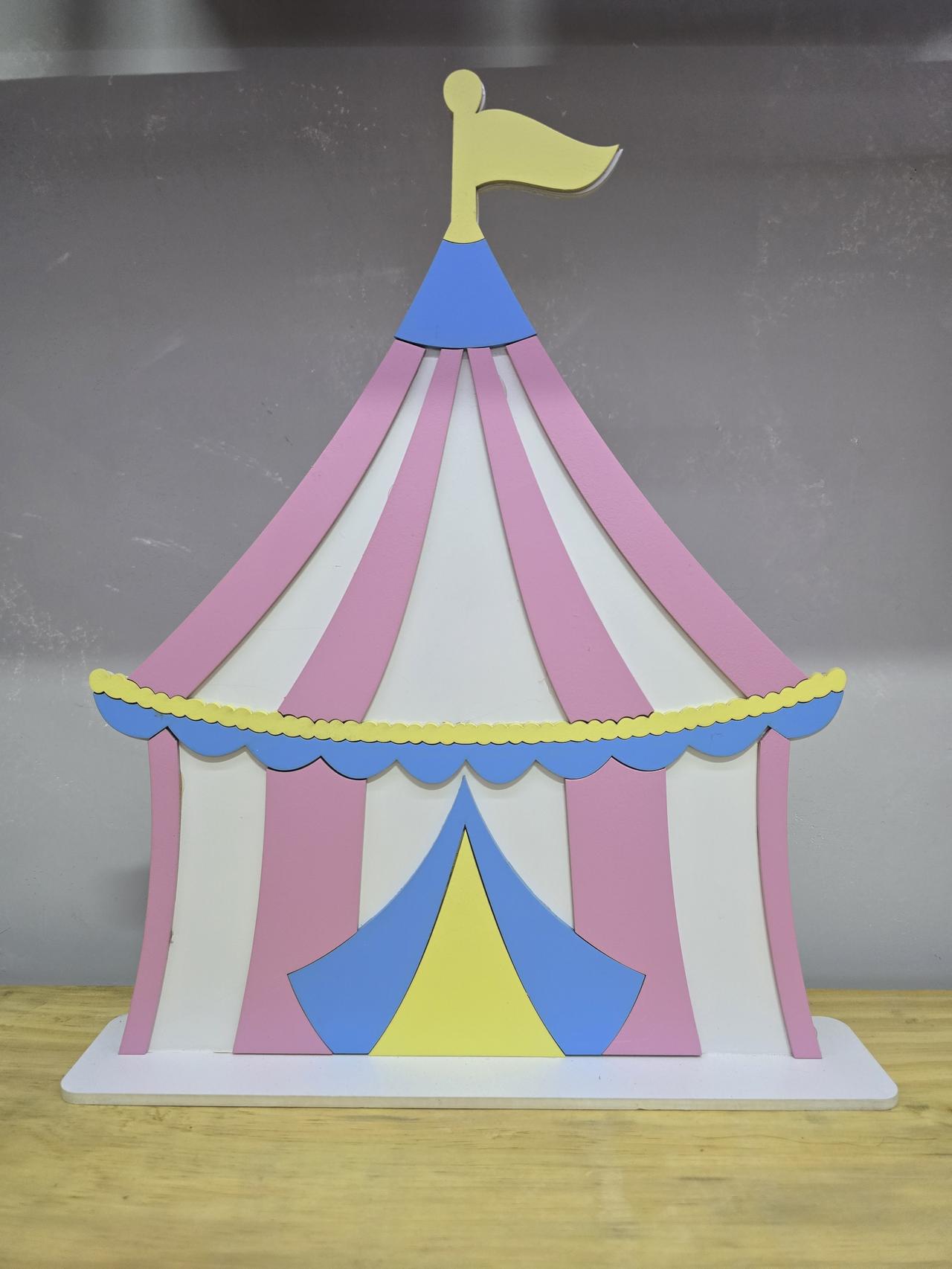 Display 3D Circo Tenda - Pegue e Dekore