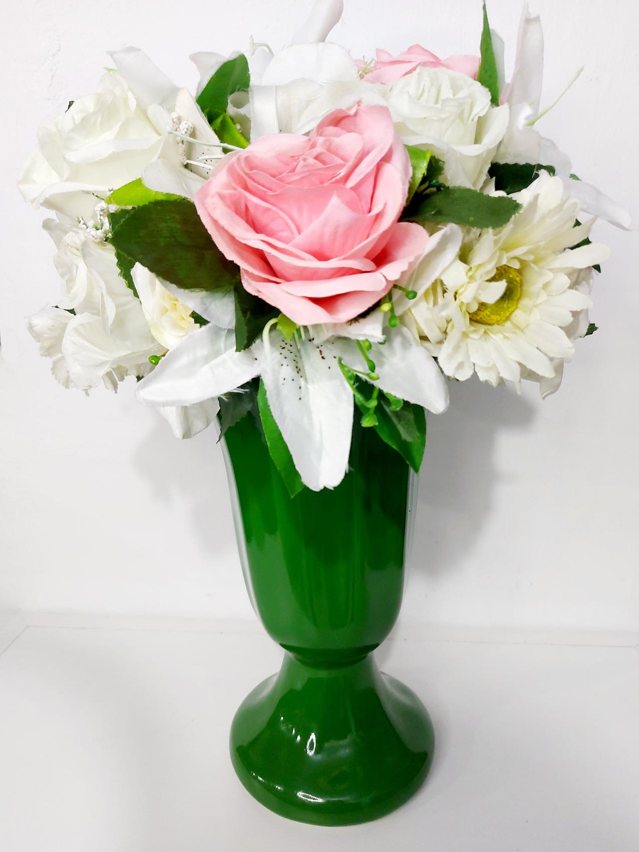 Vaso Tulipa G Verde Escuro - Pegue e Dekore