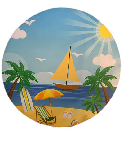 Painel Sublimado Praia - Pegue e Dekore
