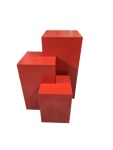 Trio de Cubos (Mesas) Desconstruído Vermelho  - imagem 3