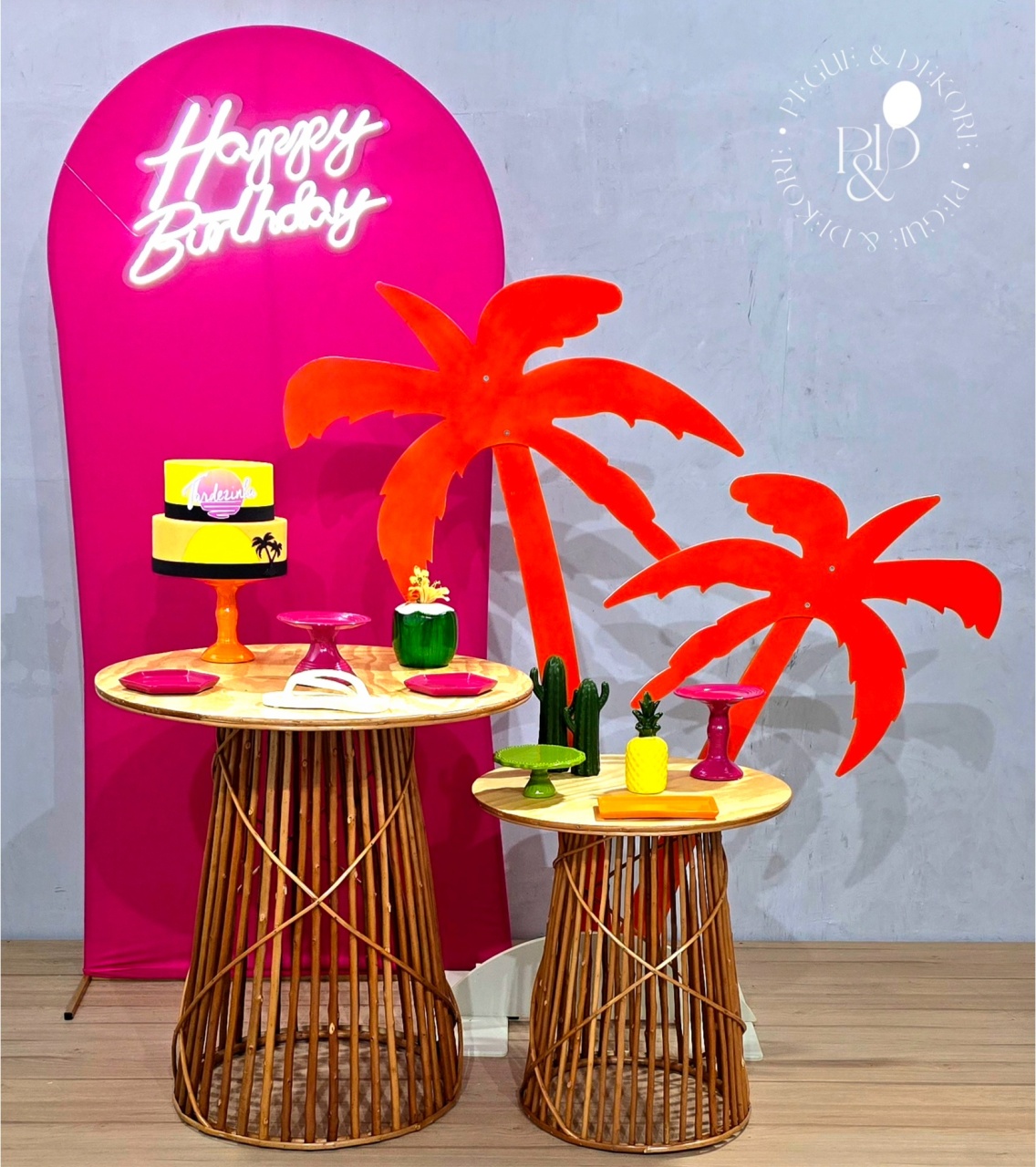 Kit Signature Tardezinha Coqueiro - Coleção: Praia & Diversão - Pegue e Dekore