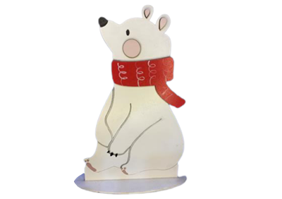 Display 3D Urso Polar - Pegue e Dekore