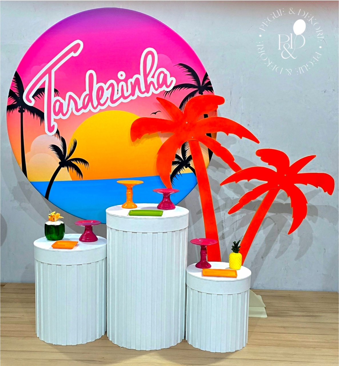 Kit Essencial Tardezinha/Coqueiro - Coleção: Praia & Diversão - Pegue e Dekore