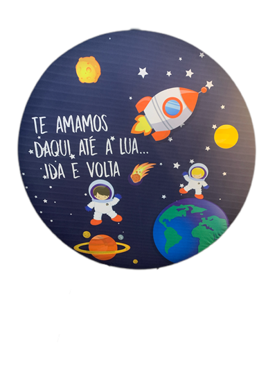 Painel Sublimado Astronauta Mod.2 Azul - Pegue e Dekore