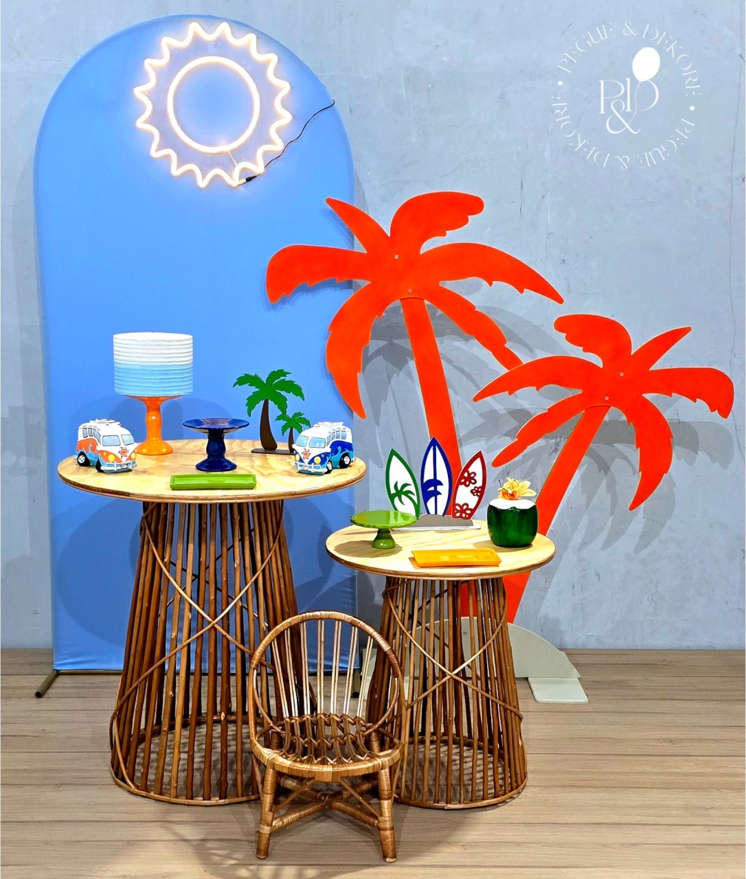 Kit Signature Praia/Coqueiro - Coleção: Praia & Diversão - Pegue e Dekore