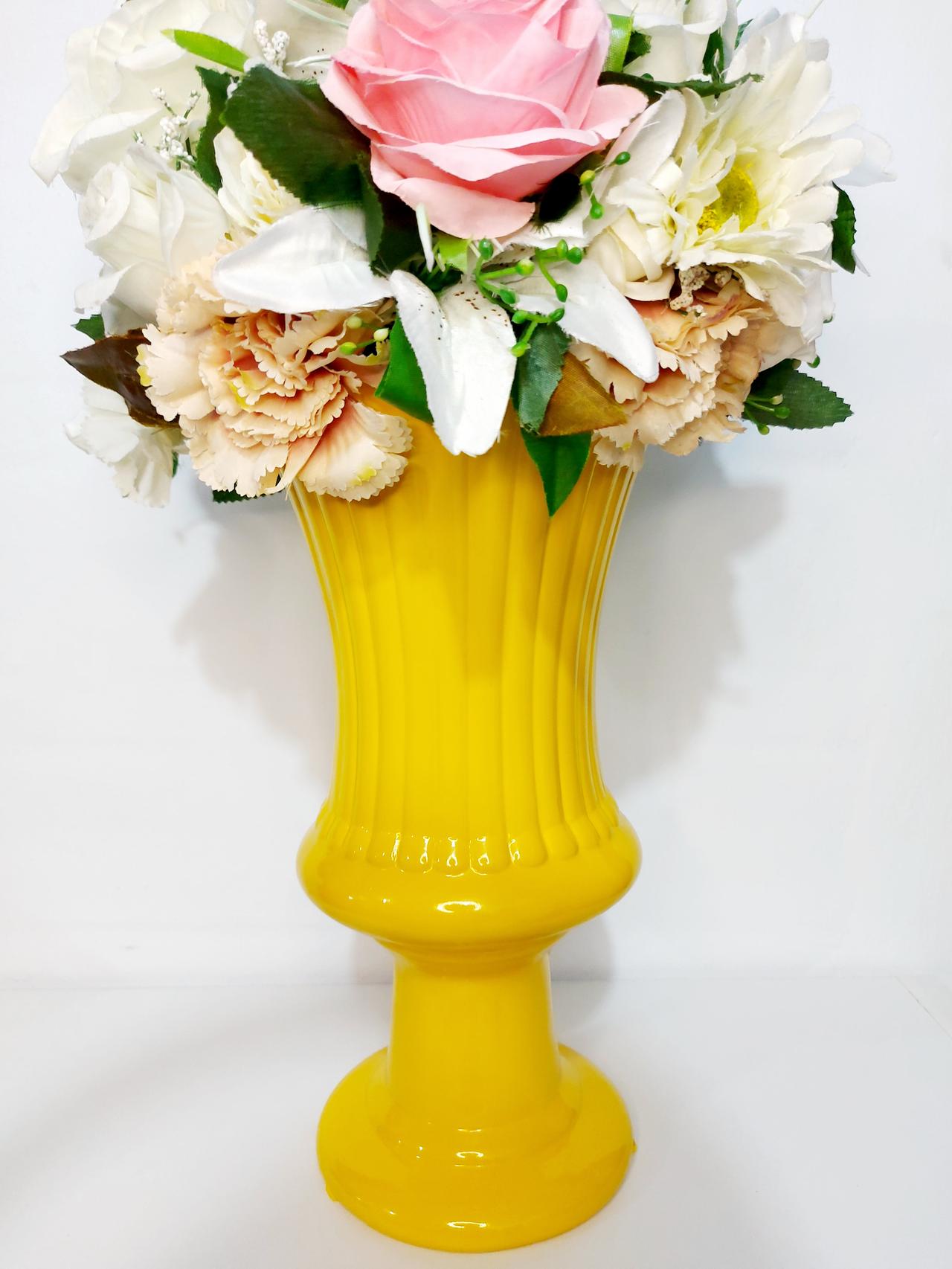 Vaso Charme Amarelo Gema G - Pegue e Dekore