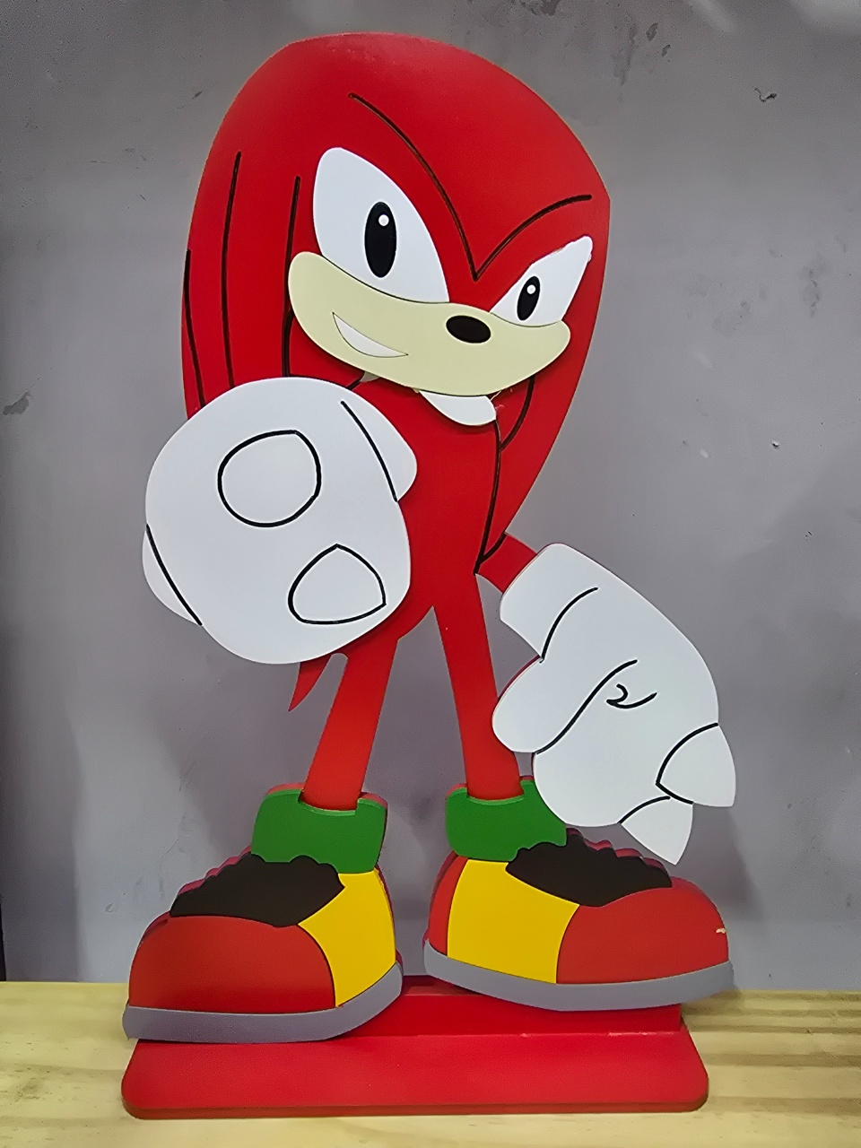 Display 3D Sonic Vermelho  - Pegue e Dekore