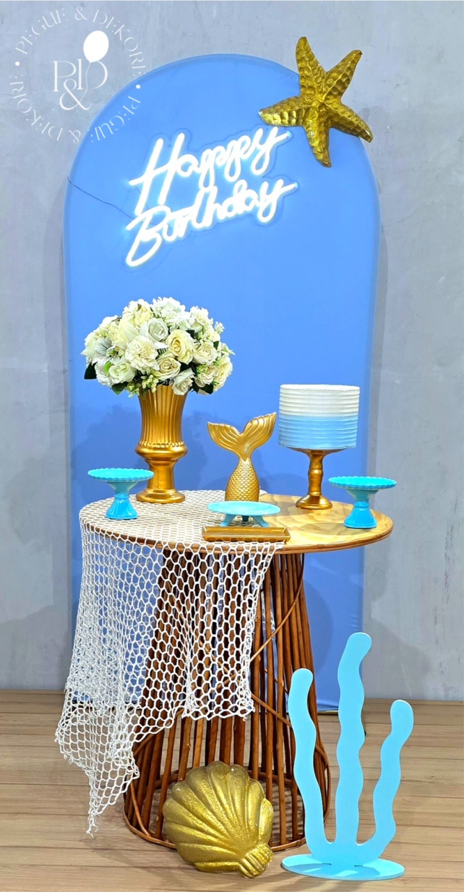 Kit Elegance Fundo Do Mar Adulto - Coleção: Praia & Diversão - Pegue e Dekore