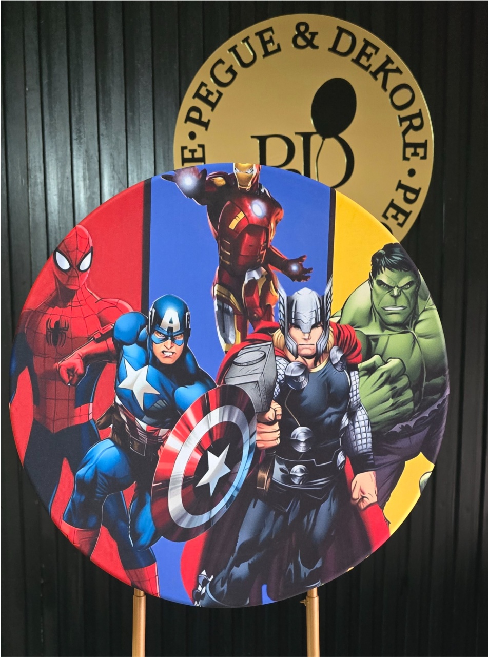 Mini Painel Vingadores - Pegue e Dekore