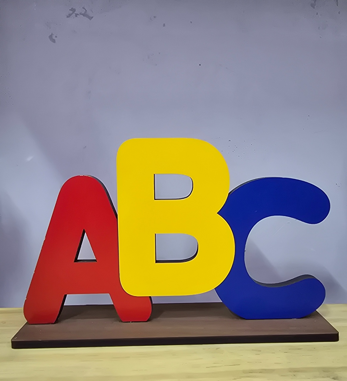 Display 3D Placa Abc - Pegue e Dekore
