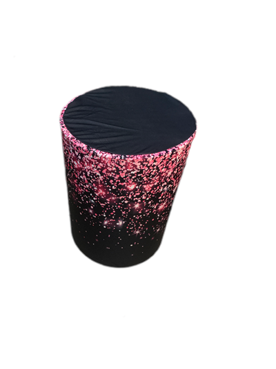 Capa de Cilindros Sublimado Glitter Rosa E Preto G - Pegue e Dekore