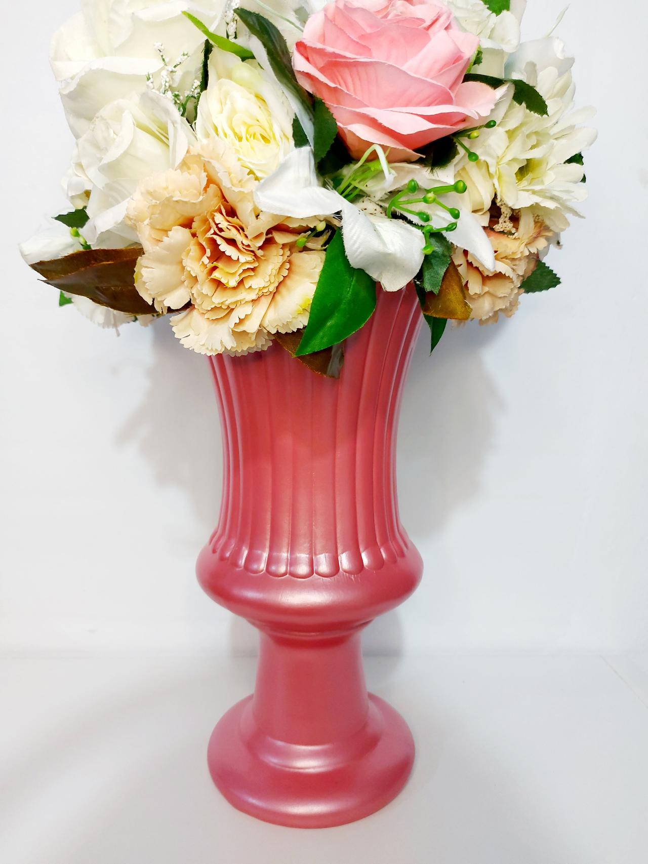 Vaso Charme Rosa Perolado G - Pegue e Dekore