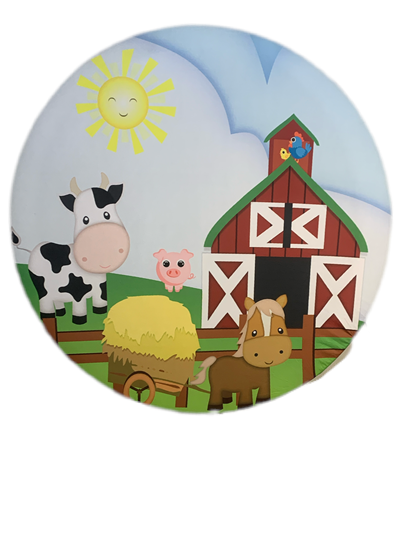 Painel Sublimado Fazendinha - Pegue e Dekore