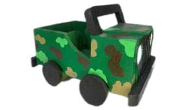 Carrinho Jeep de Madeira Safari - Pegue e Dekore
