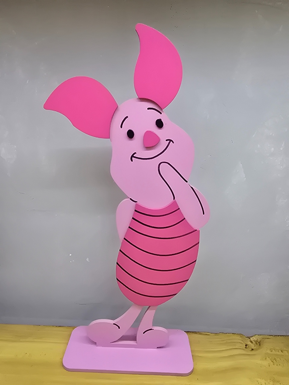 Display 3D Leitão Ursinho Puff - Pegue e Dekore