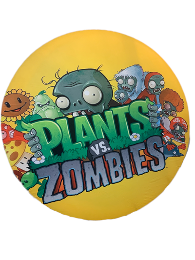 Painel Sublimado Planta Vs Zumbi - Pegue e Dekore