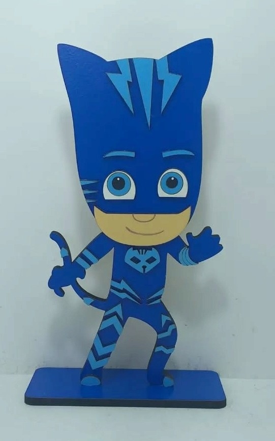 Display 3D Pj Masks Menino Gato  - Pegue e Dekore