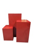 Trio de Cubos (Mesas) Desconstruído Vermelho  - imagem 1