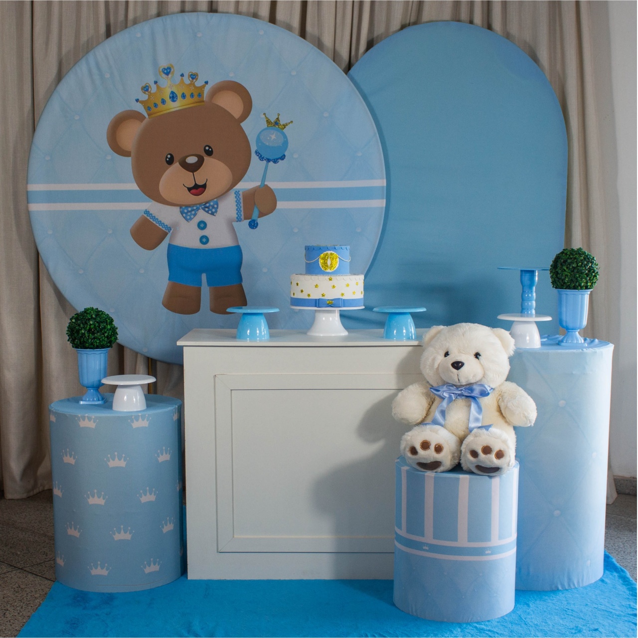 Decoração Ursinho Realeza - Kit G. - Cultivar Sonhos
