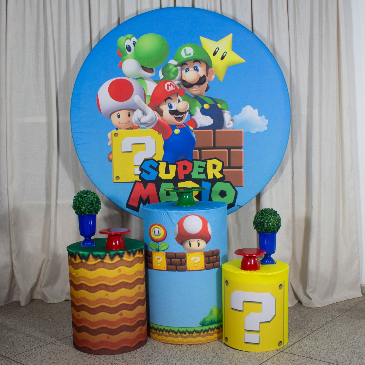 Decoração Super Mario 1 Capas Estampadas - Kit P. - Cultivar Sonhos