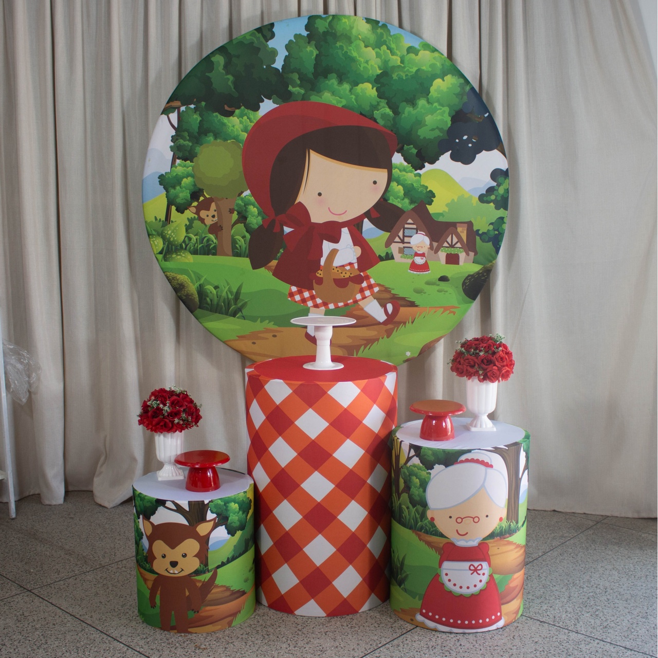 Decoração Chapeuzinho Vermelho - Kit P. - Cultivar Sonhos