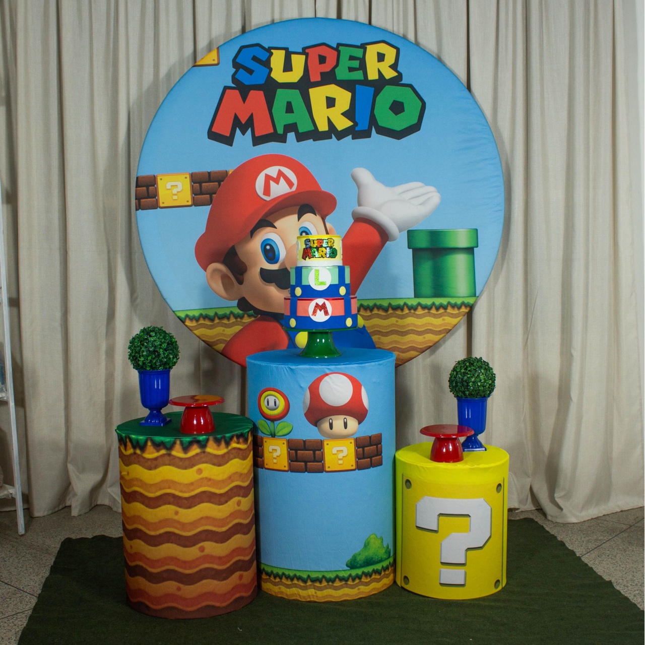 Decoração Super Mario 2 Capas Estampadas - Kit M. - Cultivar Sonhos