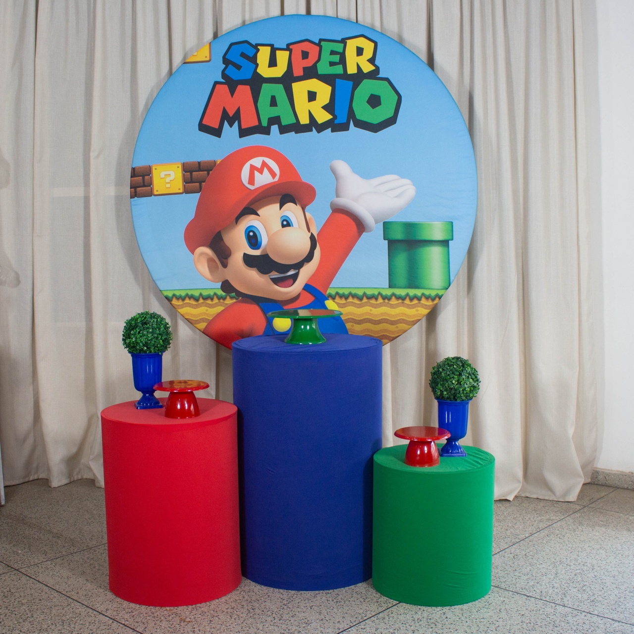 Decoração Super Mario 2 Capas Lisas - Kit P. - Cultivar Sonhos