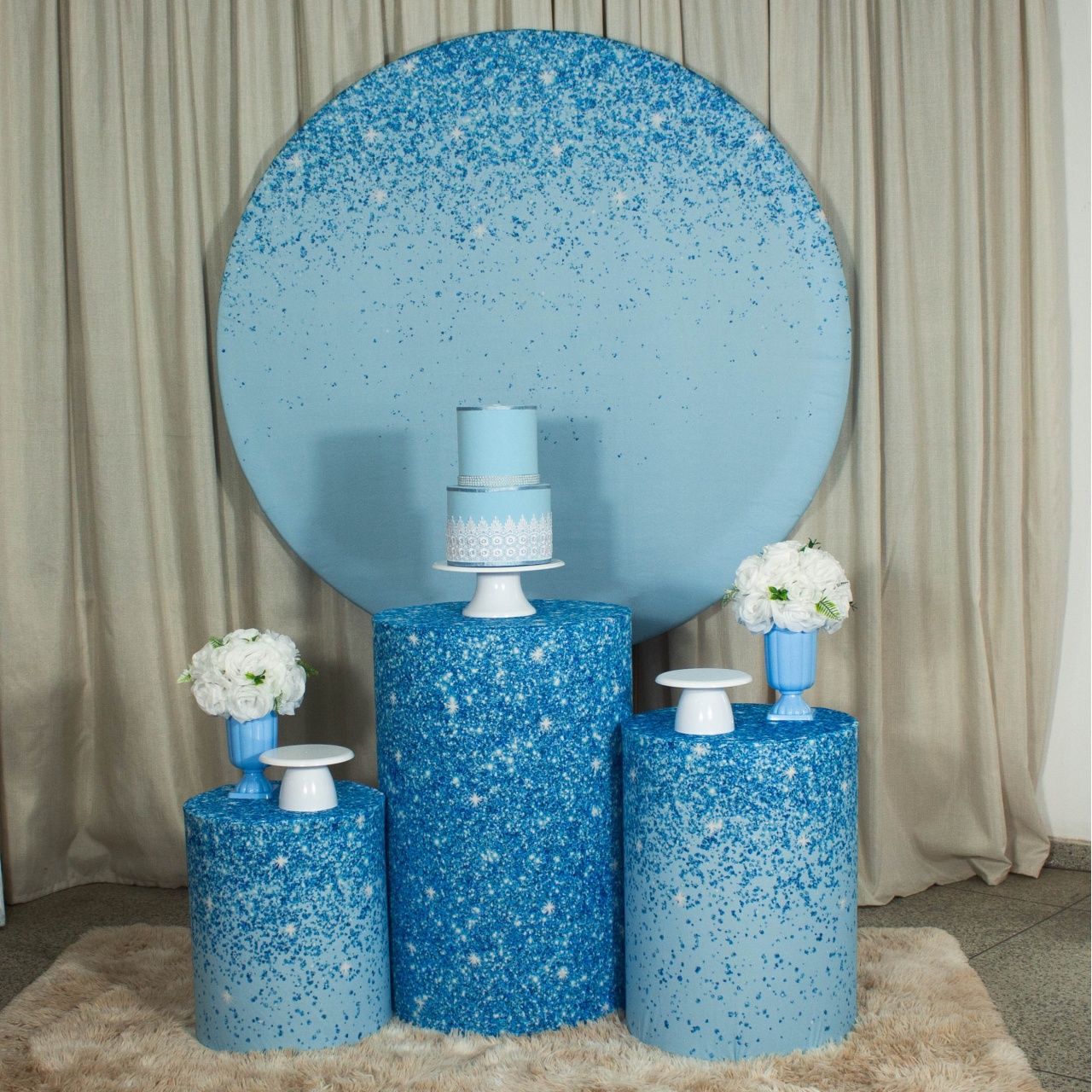 Decoração Azul Brilho - Kit M. - Cultivar Sonhos