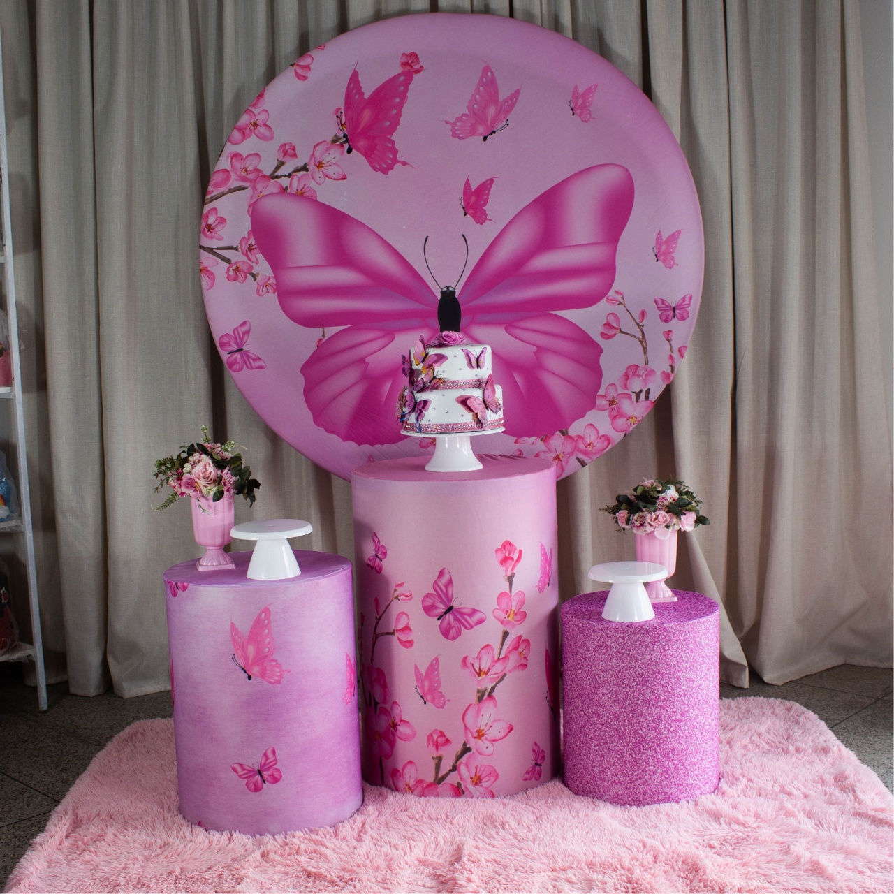 Decoração Borboleta Rosa - Kit M. - Cultivar Sonhos