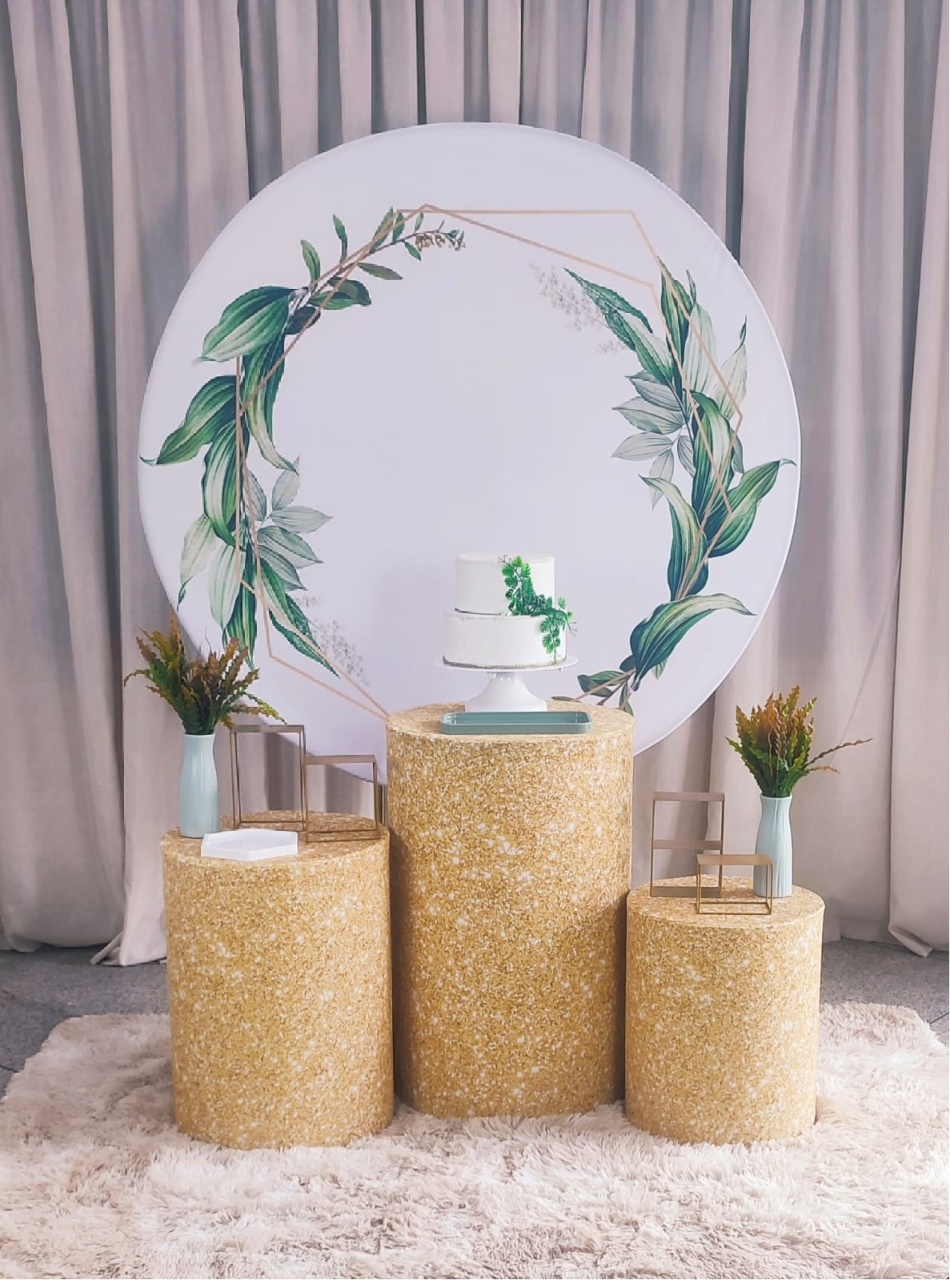 Decoração Folhas Com Cilindros - Cultivar Sonhos