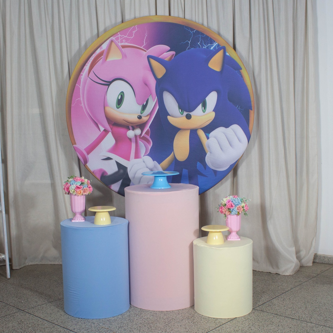 Decoração Sonic E Amy Rose - Kit P. - Cultivar Sonhos