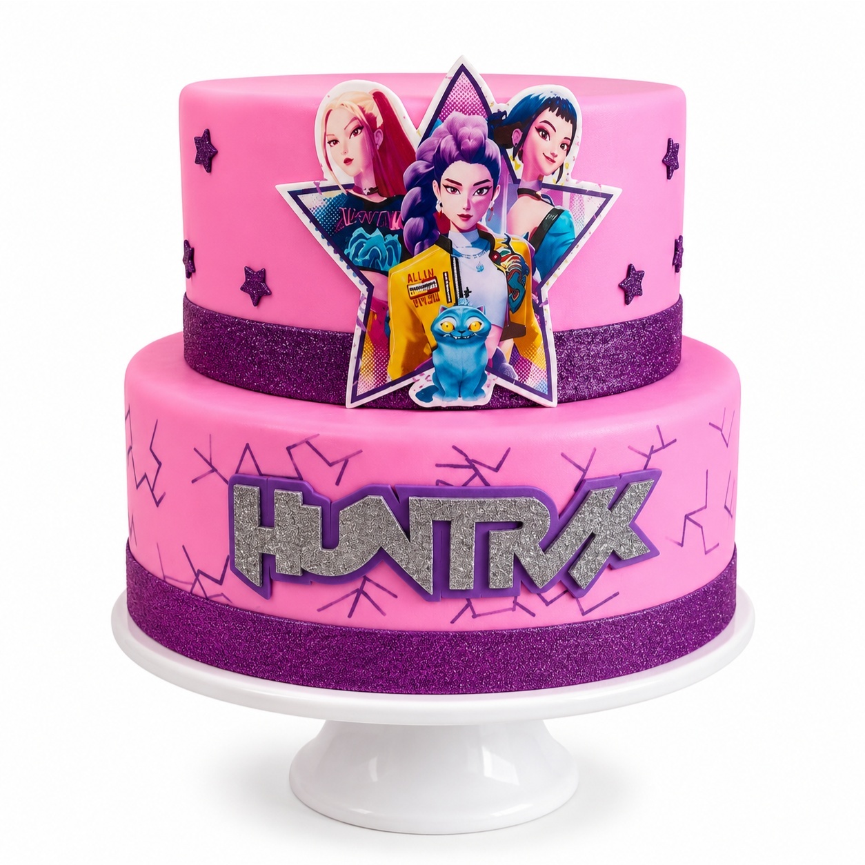 Bolo Falso - Huntrix K-Pop - Cultivar Sonhos